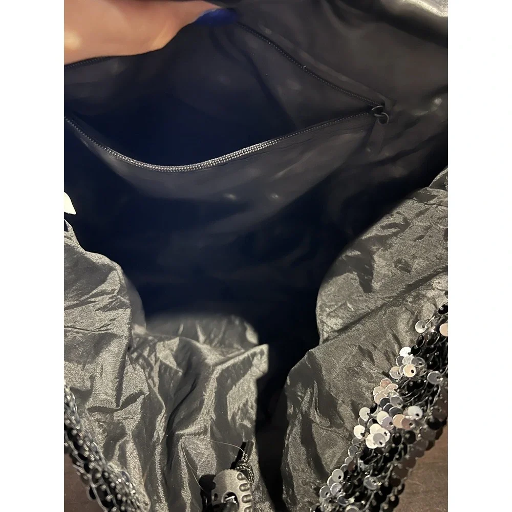 Justice Sport Black Sequin Backpack Bookbag Sequin‎ Bling School NWOT